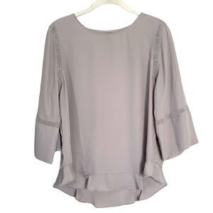 Apt 9 Wide 3/4 Bell Sleeves Ruffle Hem Blouse